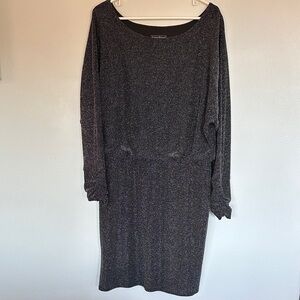 Jessica Howard Metallic Black Dress